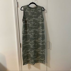 Camo midi dress